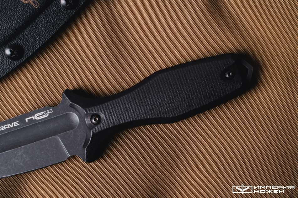Нож скрытого ношения с фиксированным клинком Grave Blackwash Aus 10 – N.C.Custom фото 4