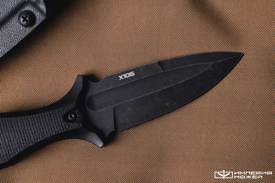 Нож скрытого ношения с фиксированным клинком Grave Blackwash Aus 10 – N.C.Custom фото 5