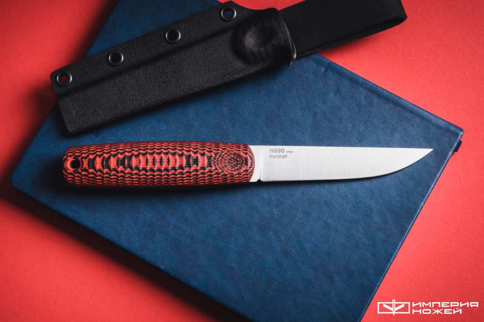 Нож с фиксированным клинком North-SF N690 Красная G10 – Owl Knife фото 2