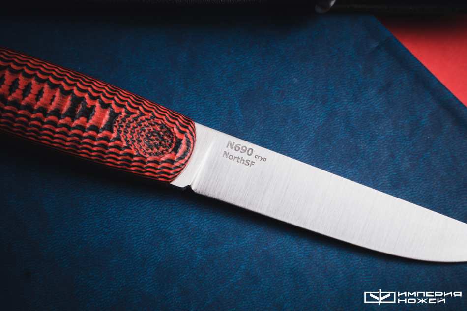 Нож с фиксированным клинком North-SF N690 Красная G10 – Owl Knife фото 5