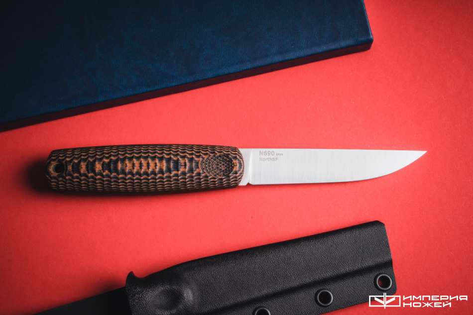 Нож с фиксированным клинком North-SF N690 Оранжевый G10 – Owl Knife фото 2