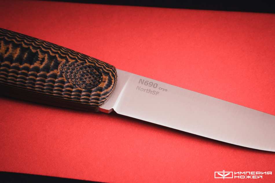Нож с фиксированным клинком North-SF N690 Оранжевый G10 – Owl Knife фото 5