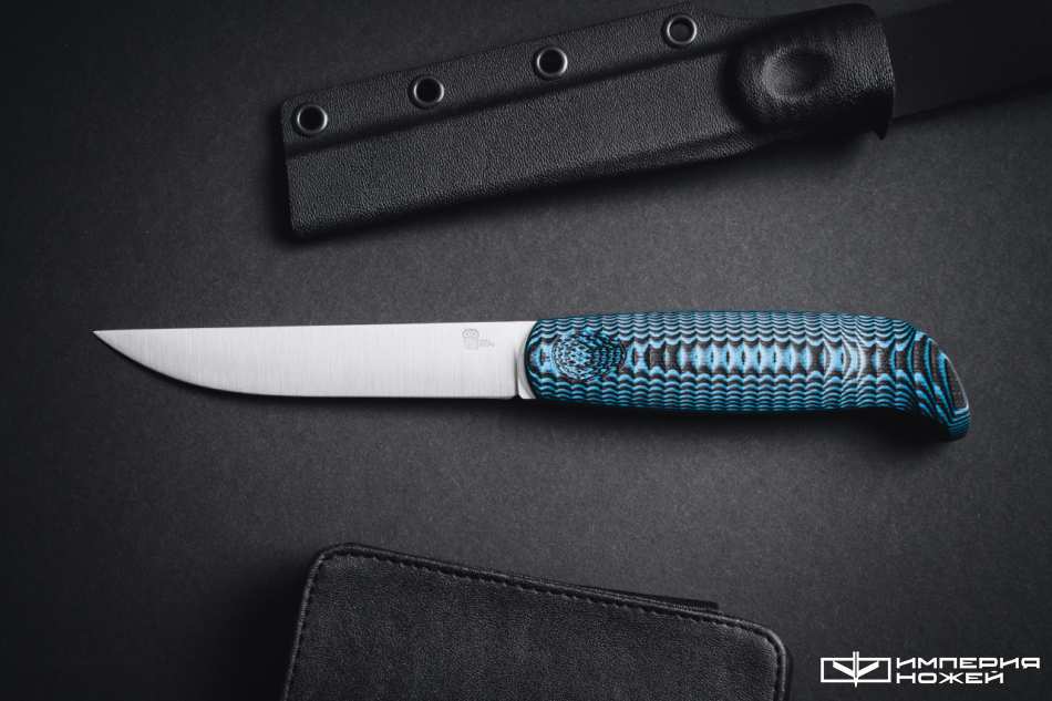 Нож с фиксированным клинком North N690 Синий G10 – Owl Knife