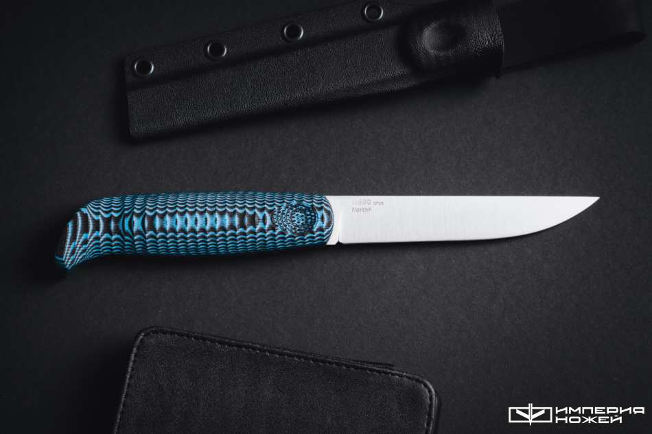 Нож с фиксированным клинком North N690 Синий G10 – Owl Knife фото 2