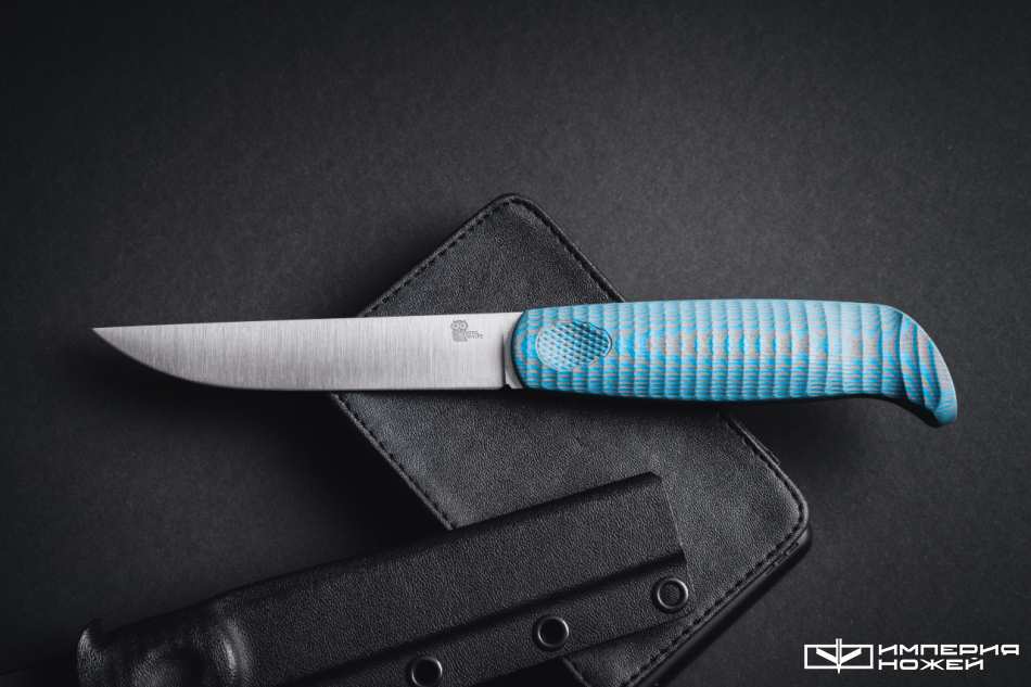 Нож с фиксированным клинком North N690 Голубой G10 – Owl Knife