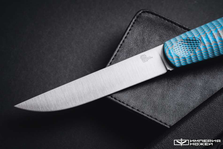 Нож с фиксированным клинком North N690 Голубой G10 – Owl Knife фото 3