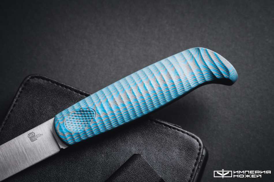 Нож с фиксированным клинком North N690 Голубой G10 – Owl Knife фото 4