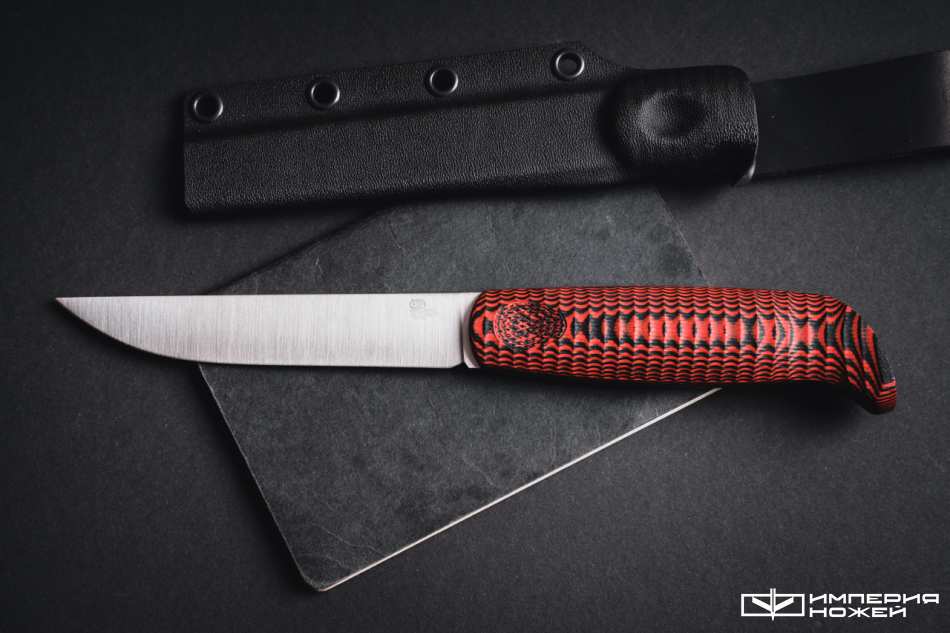 Нож с фиксированным клинком North M390 Красный G10 – Owl Knife