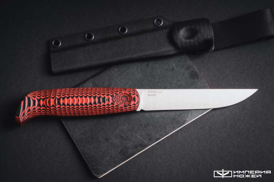 Нож с фиксированным клинком North M390 Красный G10 – Owl Knife фото 2