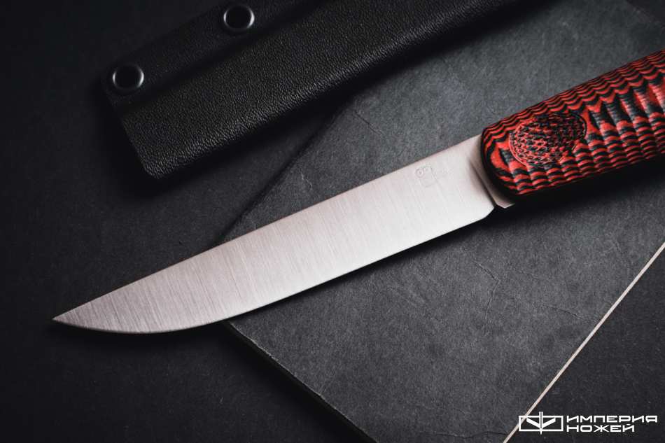 Нож с фиксированным клинком North M390 Красный G10 – Owl Knife фото 3