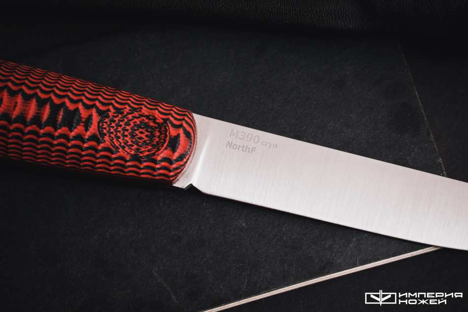Нож с фиксированным клинком North M390 Красный G10 – Owl Knife фото 5