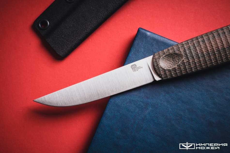 Нож с фиксированным клинком North-SF N690 Коричневая Микарта – Owl Knife фото 3