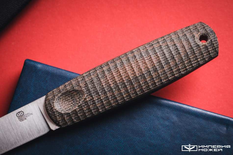 Нож с фиксированным клинком North-SF N690 Коричневая Микарта – Owl Knife фото 4