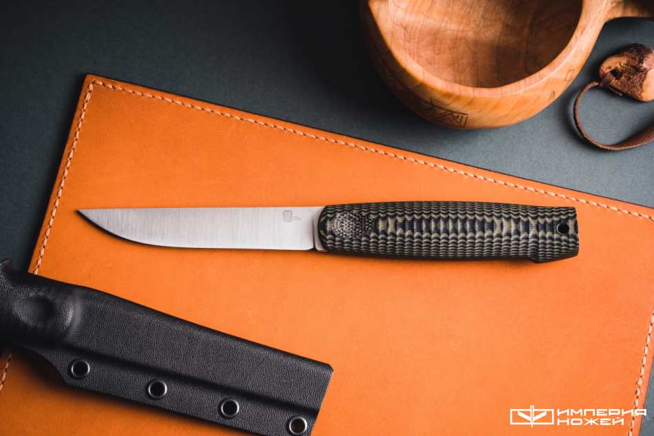 Нож с фиксированным клинком North-F Сучок M390 Black/Olive G10 – Owl Knife