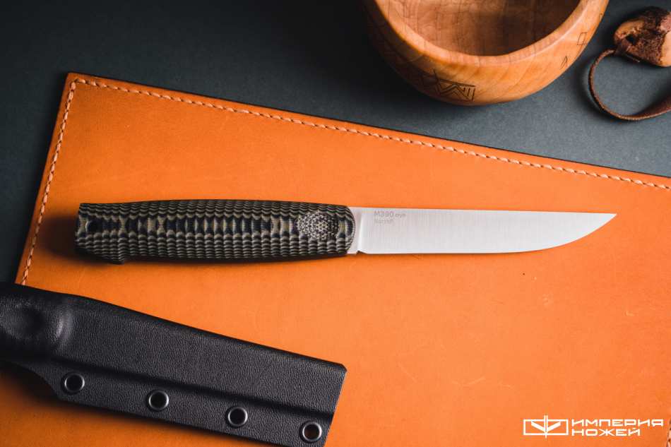 Нож с фиксированным клинком North-F Сучок M390 Black/Olive G10 – Owl Knife фото 2