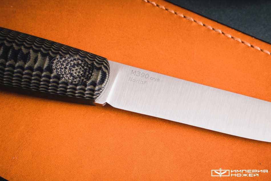 Нож с фиксированным клинком North-F Сучок M390 Black/Olive G10 – Owl Knife фото 5