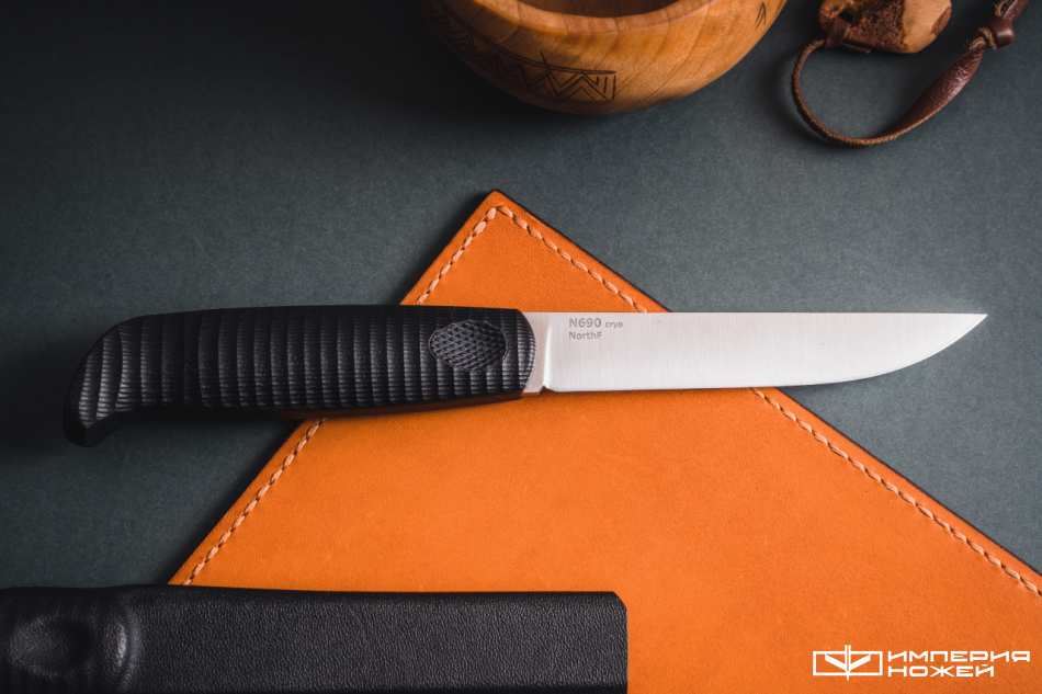 Нож с фиксированным клинком North-F Грибок N690 Black G10 – Owl Knife фото 2