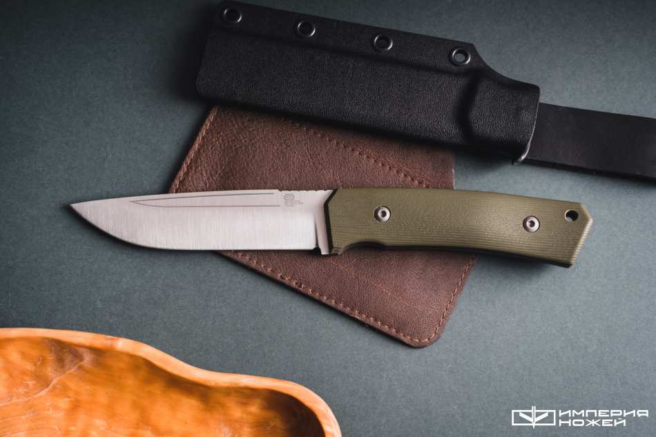 Нож с фиксированным клинком Barn-F M390 Olive G10 – Owl Knife