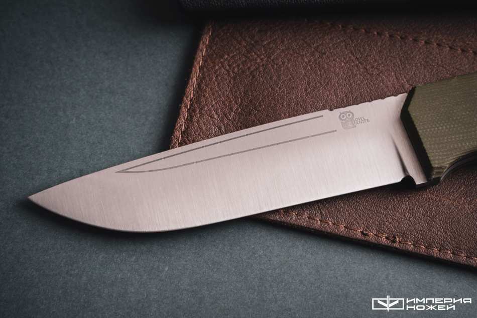 Нож с фиксированным клинком Barn-F M390 Olive G10 – Owl Knife фото 3