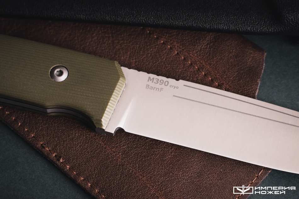 Нож с фиксированным клинком Barn-F M390 Olive G10 – Owl Knife фото 5