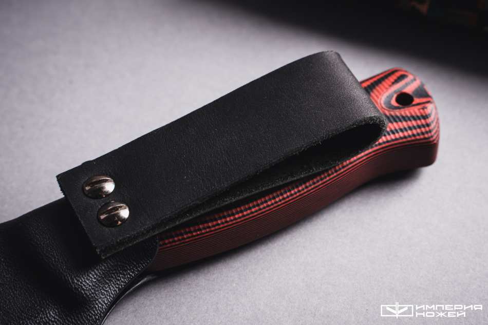 Нож с фиксированным клинком Hoot-F N690 Black/Red G10 – Owl Knife фото 5