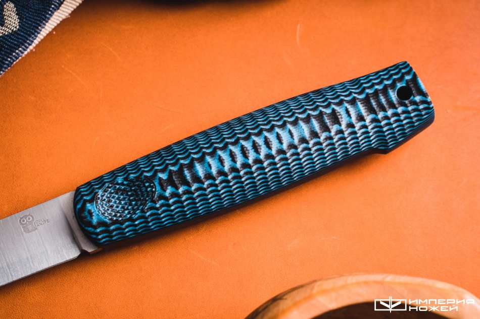 Нож с фиксированным клинком North-F Сучок N690 Black/Blue G10 – Owl Knife фото 3