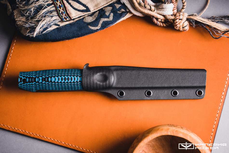 Нож с фиксированным клинком North-F Сучок N690 Black/Blue G10 – Owl Knife фото 6