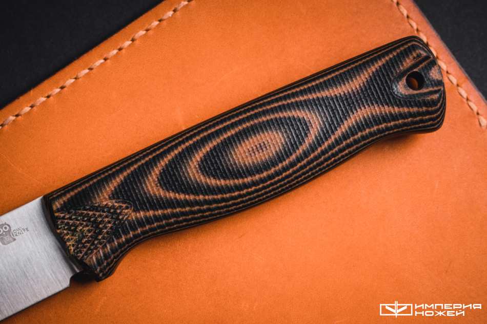 Нож с фиксированным клинком Hoot-F N690 Black/Orange G10 – Owl Knife фото 4