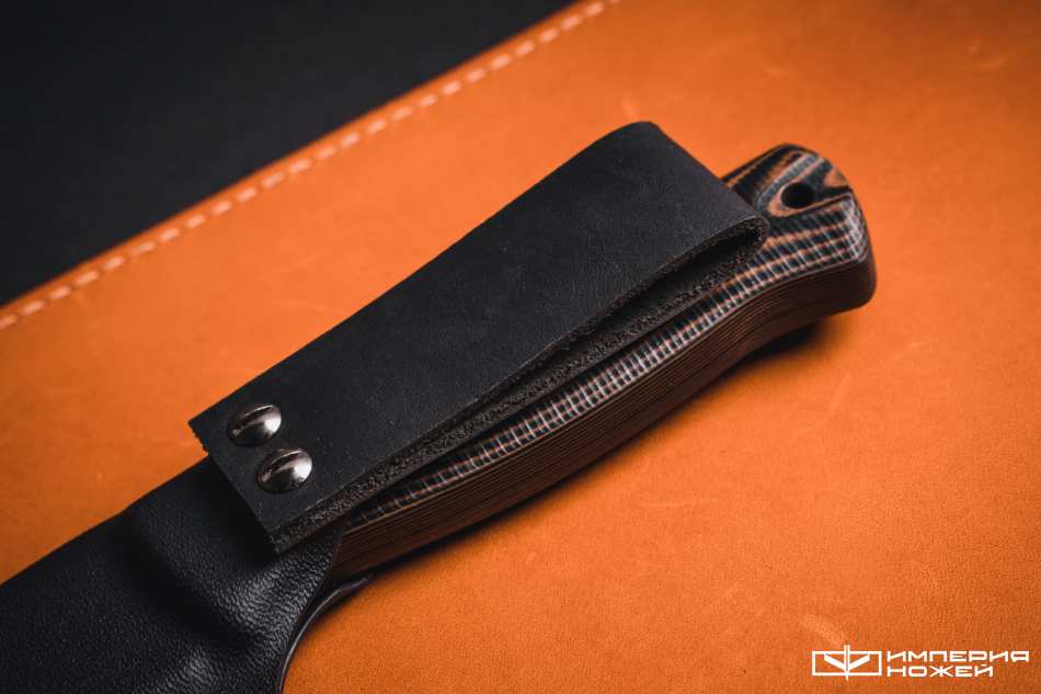 Нож с фиксированным клинком Hoot-F N690 Black/Orange G10 – Owl Knife фото 6