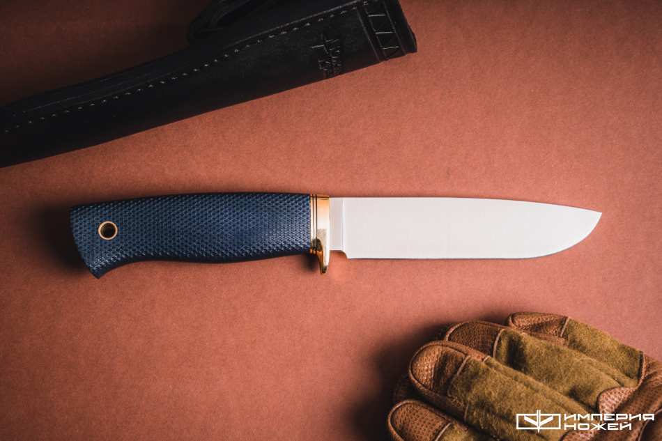 Нож с фиксированным клинком Чинук Эксперт D2 Синяя Микарта – Южный Крест фото 2