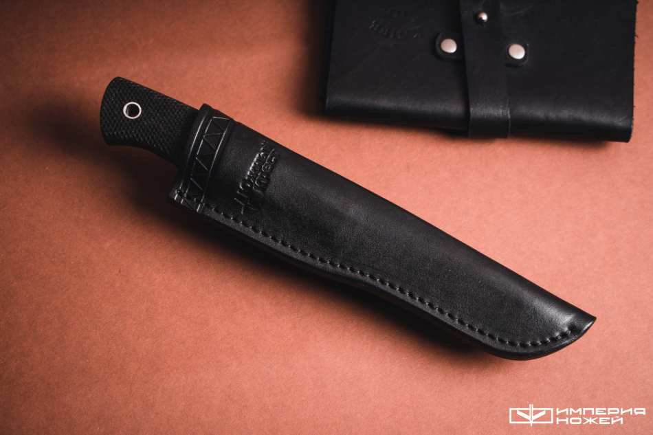 Нож с фиксированным клинком Удобный Эксперт N690 Черная Микарта – Южный Крест фото 6