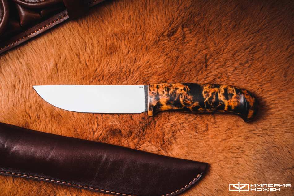 Нож с фиксированным клинком Шмель, Х12МФ, Карельская берёза – Sander