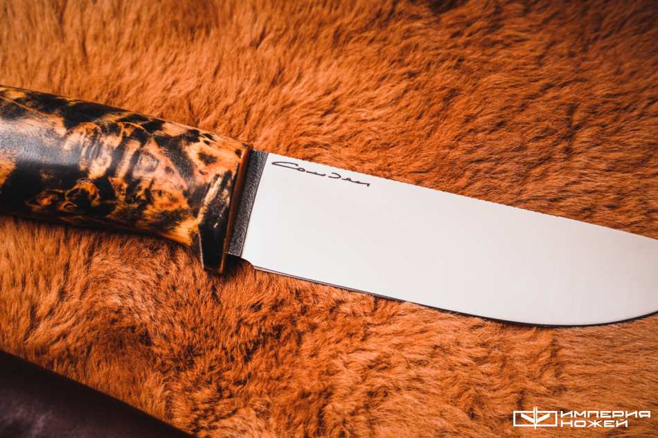 Нож с фиксированным клинком Шмель, К110, Карельская берёза – Sander фото 5