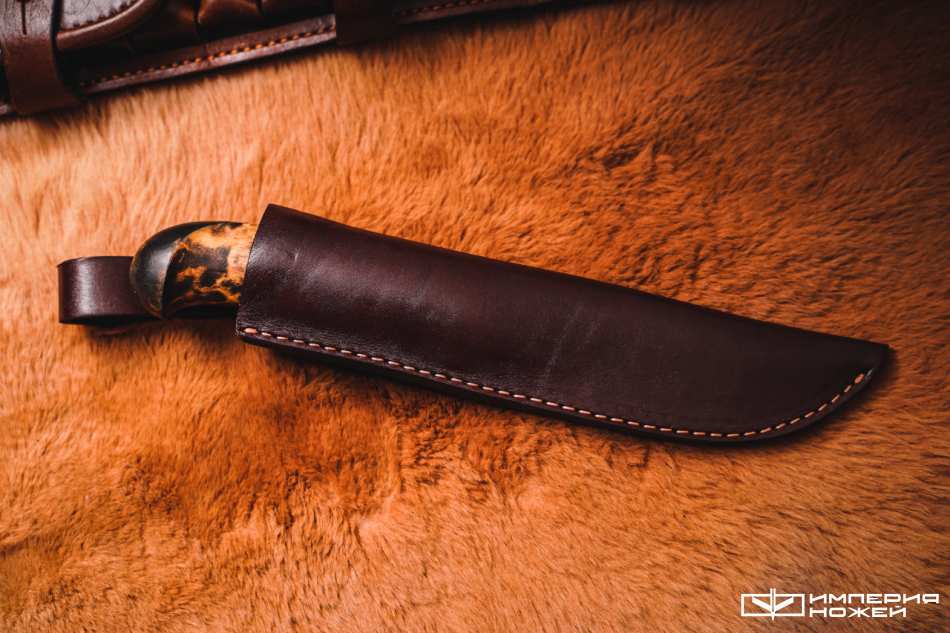 Нож с фиксированным клинком Шмель, Х12МФ, Карельская берёза – Sander фото 6