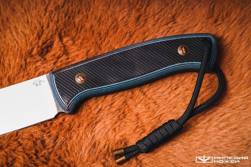 Нож с фиксированным клинком Бобр, Сталь D2, Синий G10 – Sander фото 4