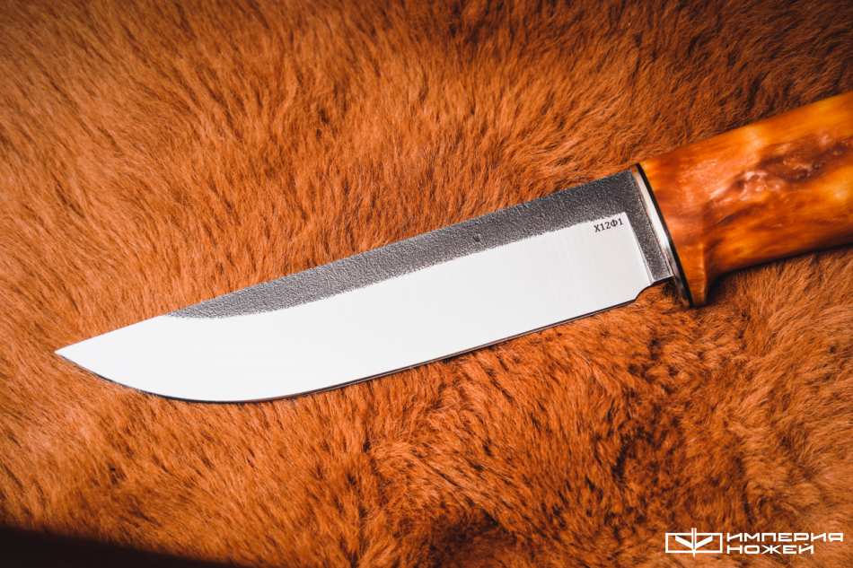 Нож с фиксированным клинком Барбус, Х12Ф1, Карельская береза – Sander фото 2