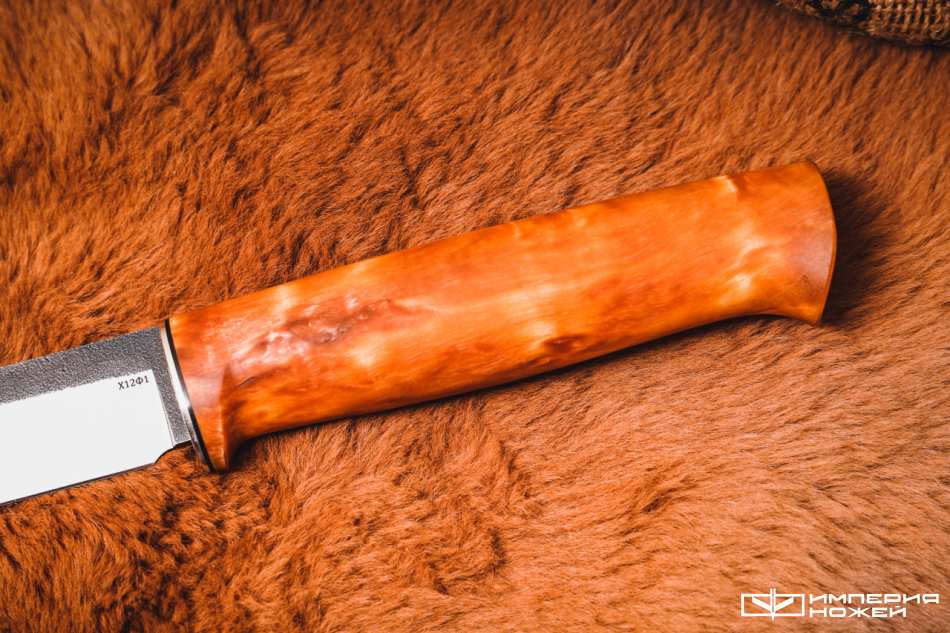 Нож с фиксированным клинком Барбус, Х12Ф1, Карельская береза – Sander фото 3