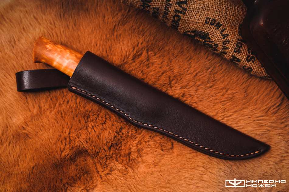 Нож с фиксированным клинком Барбус, Х12Ф1, Карельская береза – Sander фото 5