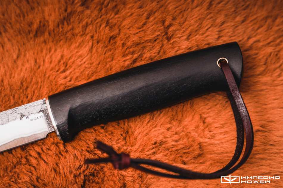 Нож с фиксированным клинком Лиман, Ламинат обкладки нержавеющая сталь, сердцевина ШХ15, Граб – Sander фото 3