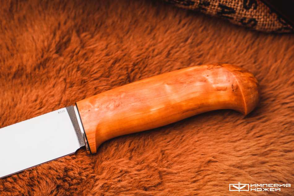 Нож с фиксированным клинком Шмель, K110, Карельская береза – Sander фото 4