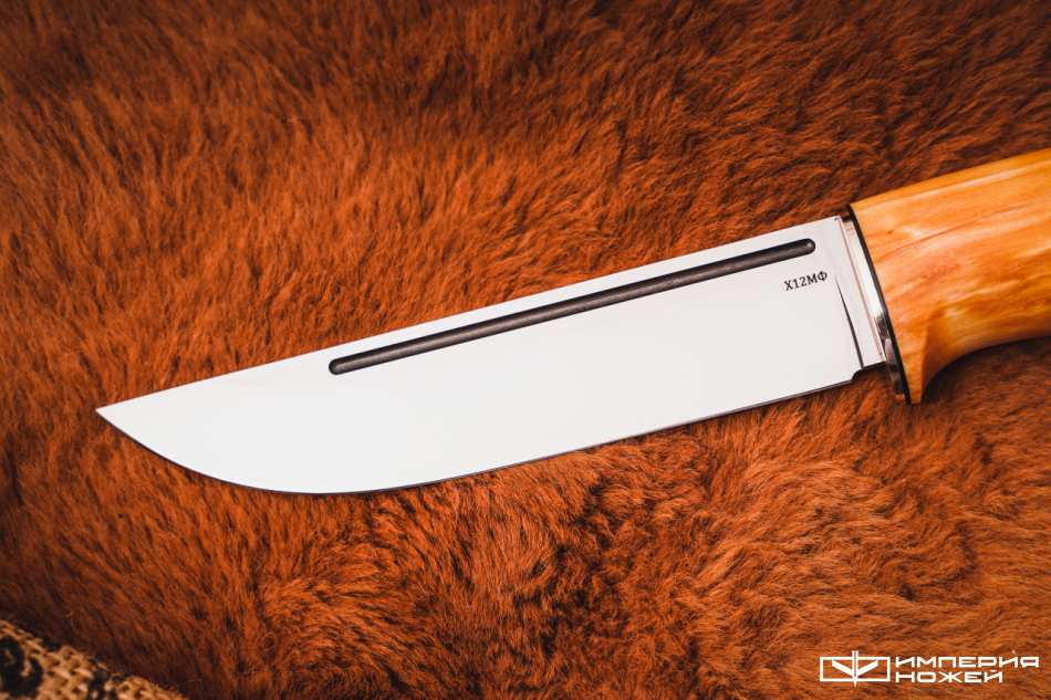 Нож с фиксированным клинком Барбус, Х12МФ, Карельская Береза – Sander фото 2