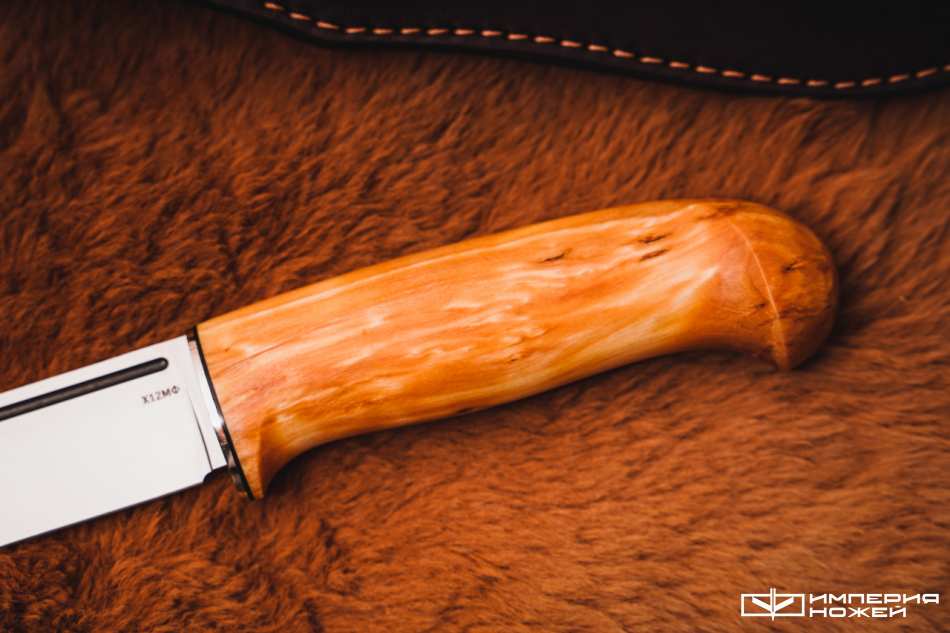 Нож с фиксированным клинком Барбус, Х12МФ, Карельская Береза – Sander фото 3