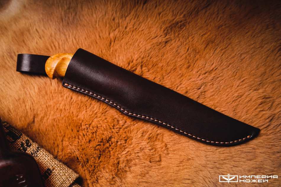 Нож с фиксированным клинком Барбус, Х12МФ, Карельская Береза – Sander фото 5