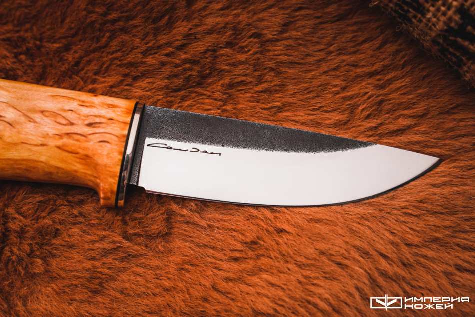 Нож с фиксированным клинком Рыбка, 110х18, Карельская береза – Sander фото 4