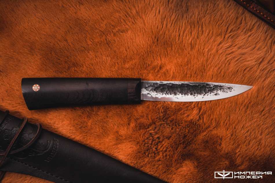 Малый якутский нож с откованным долом Х12МФ, Граб) – Стальные Бивни фото 2