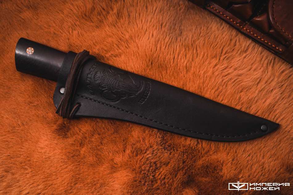 Малый якутский нож с откованным долом Х12МФ, Граб) – Стальные Бивни фото 6