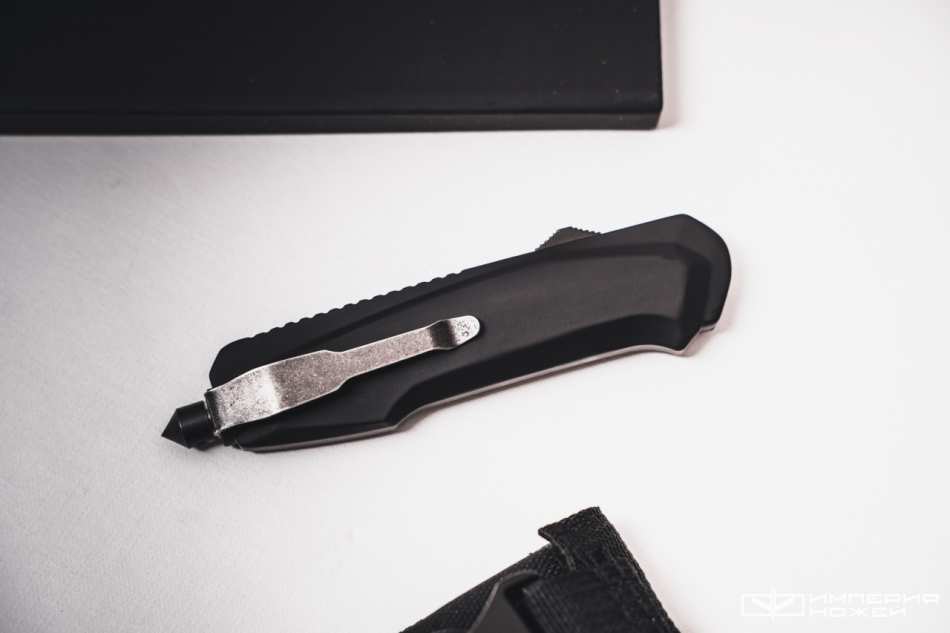 Автоматический фронтальный выкидной нож Rame Blackwash, Black – Mr.Blade фото 4