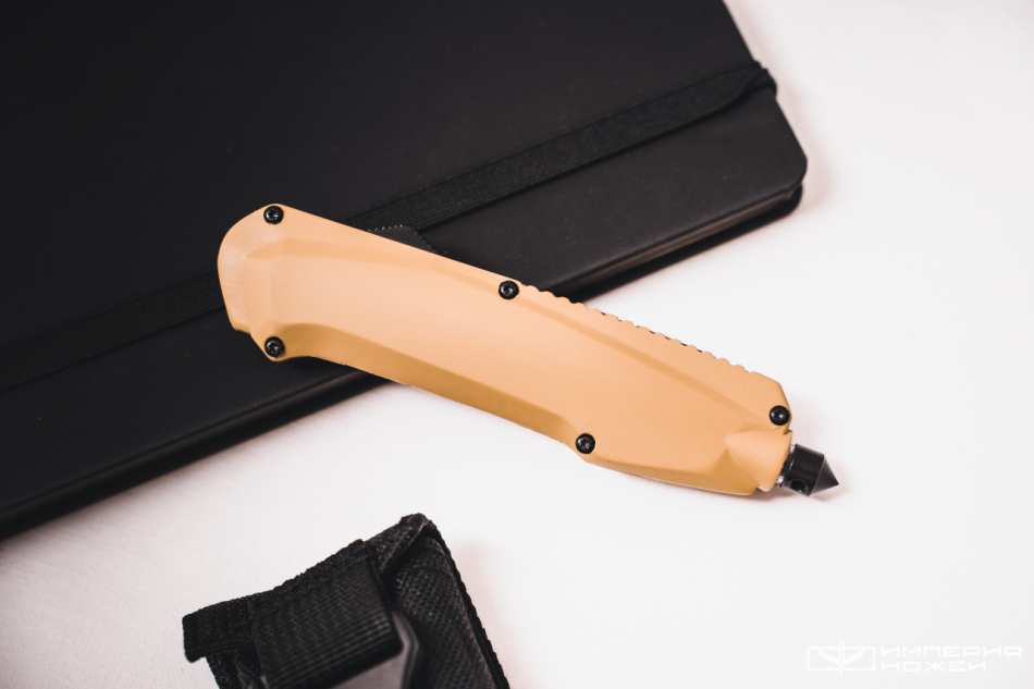 Автоматический фронтальный выкидной нож Rover Blackwash, Tan – Mr.Blade фото 4