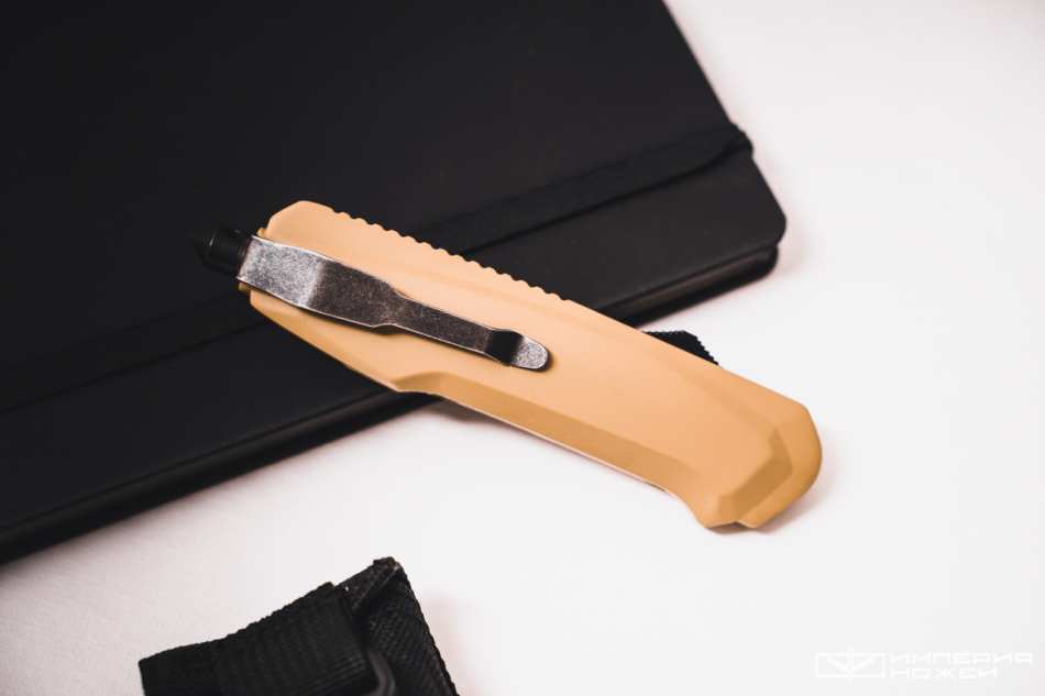 Автоматический фронтальный выкидной нож Rover Blackwash, Tan – Mr.Blade фото 5