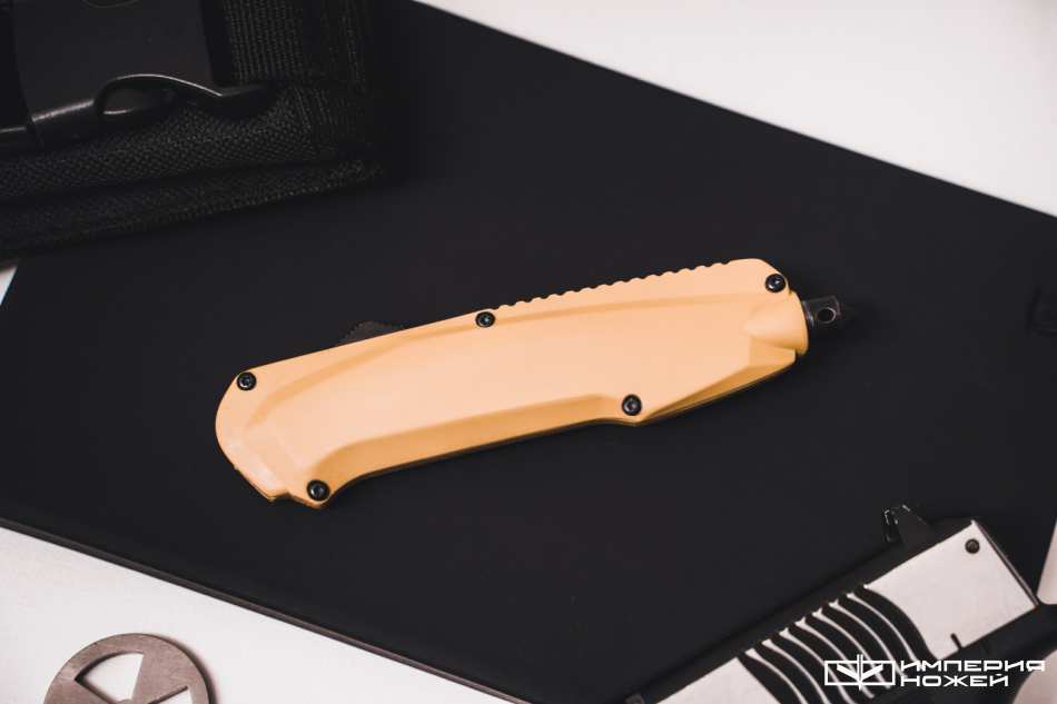 Автоматический фронтальный выкидной нож Rover Stonewash, Tan – Mr.Blade фото 3